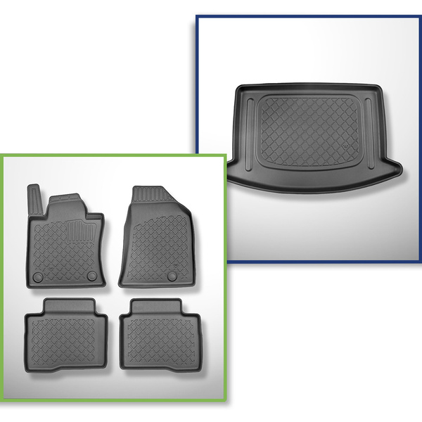 Csomagtérszőnyeg - és autószőnyegkészlet TPE: Ssangyong Korando IV C300 Crossover (09.2019-....) - alsó csomagtartó (nincs / multifunkciós padló alá); nem az elektromos verzióhoz