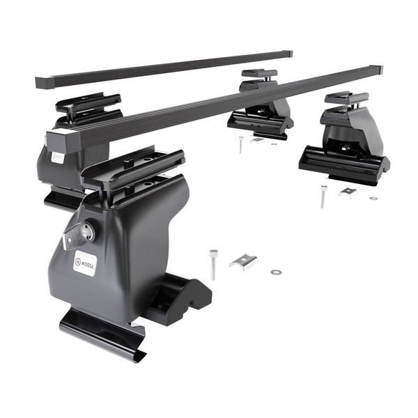 Alap tetőcsomagtartó, amely alkalmazható a: Ssangyong Musso SUV (1993-2005) - fekete - rögzítő elemek nélkül - acél