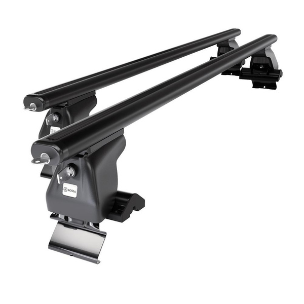 Alap tetőcsomagtartó, amely alkalmazható a: Nissan Almera mk II Hatchback (2000-2006) - fekete - rögzítő elemek nélkül - alumínium