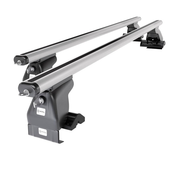 Alap tetőcsomagtartó, amely alkalmazható a: Chevrolet Aveo Hatchback (2004-2011) - ezüst - rögzítő elemek nélkül - alumínium