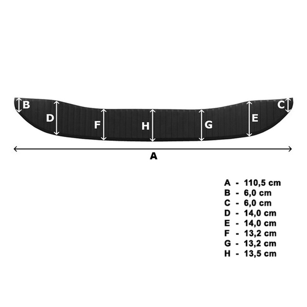 Fekete burkolat hátsó lökhárítóra Toyota Corolla XII Hatchback (2019-....)