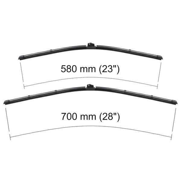 Autó ablaktörlők lapát szélvédőre a következő autótípushoz: Citroen C4 I Hatchback, Szedán (11.2004-09.2010) adapter fordított telepítése (utas oldalán) - Lapos ablaktörlő lapát
