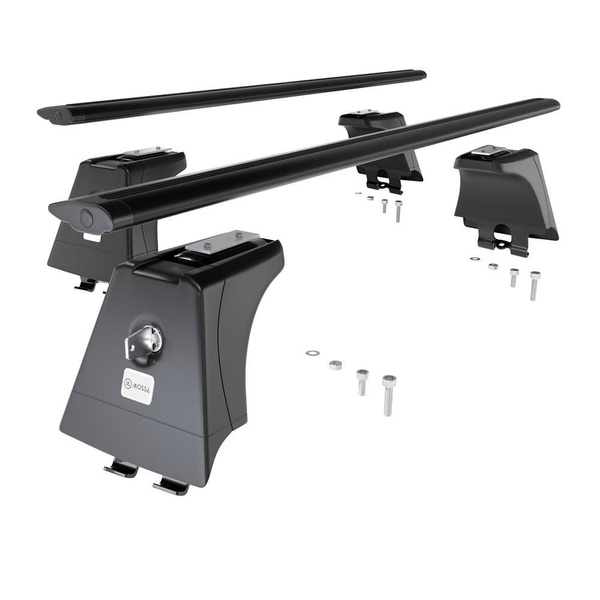 Alap tetőcsomagtartó, amely alkalmazható a: Ford Focus mk II Hatchback (2008-2011) - fekete - rögzítő pontok - alumínium