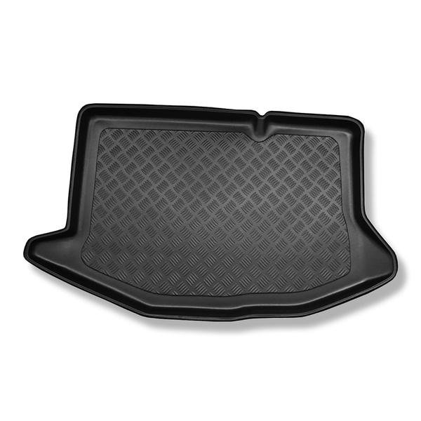 Méretre készült csomagtérszőnyegek: Ford Fiesta VI Hatchback (10.2008-06.2017) - alsó csomagtartó; csomagtartó dupla padló nélkül; mélyedésekkel