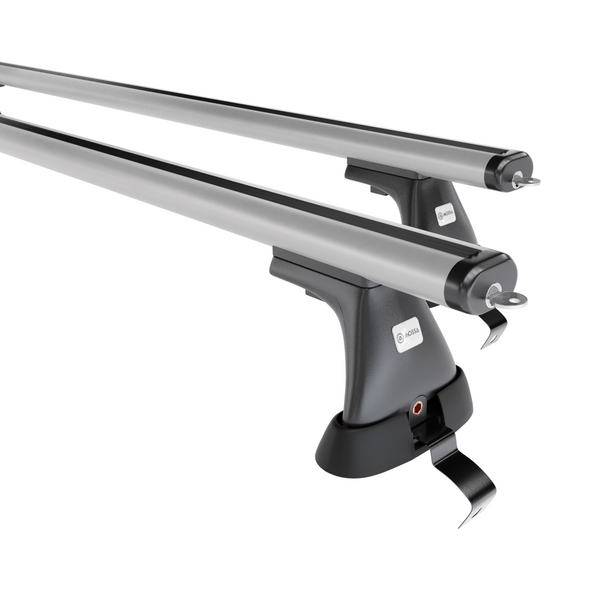 Alap tetőcsomagtartó, amely alkalmazható a: Skoda Superb mk II Liftback (2008-2015) - ezüst - rögzítő elemek nélkül - alumínium