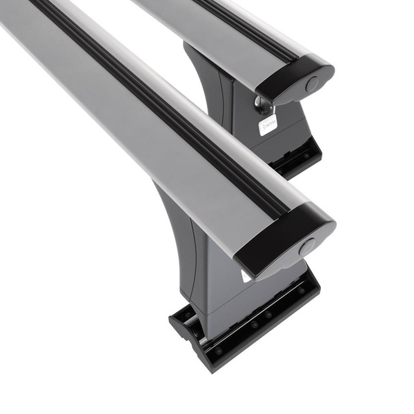 Alap tetőcsomagtartó, amely alkalmazható a: Mercedes-Benz C osztály W204 Limuzin (2007-2014) - ezüst - rögzítő pontok - alumínium