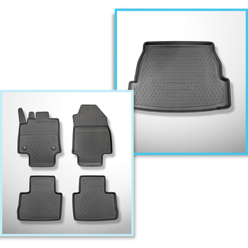 Csomagtérszőnyeg - és autószőnyegkészlet TPE: Toyota RAV4 V SUV (01.2019-....)