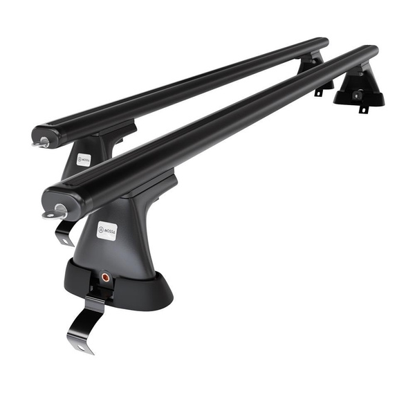 Alap tetőcsomagtartó, amely alkalmazható a: Skoda Superb mk II Liftback (2008-2015) - fekete - rögzítő elemek nélkül - alumínium