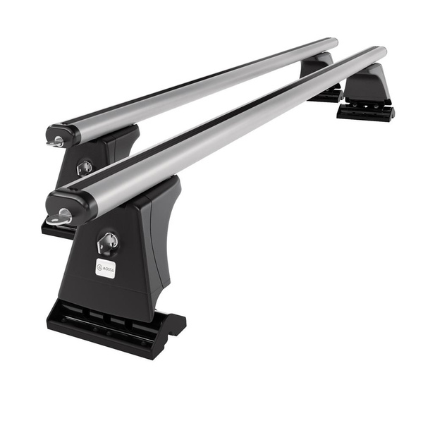 Alap tetőcsomagtartó, amely alkalmazható a: Peugeot 407 Szedán (2004-2010) - ezüst - rögzítő pontok - alumínium