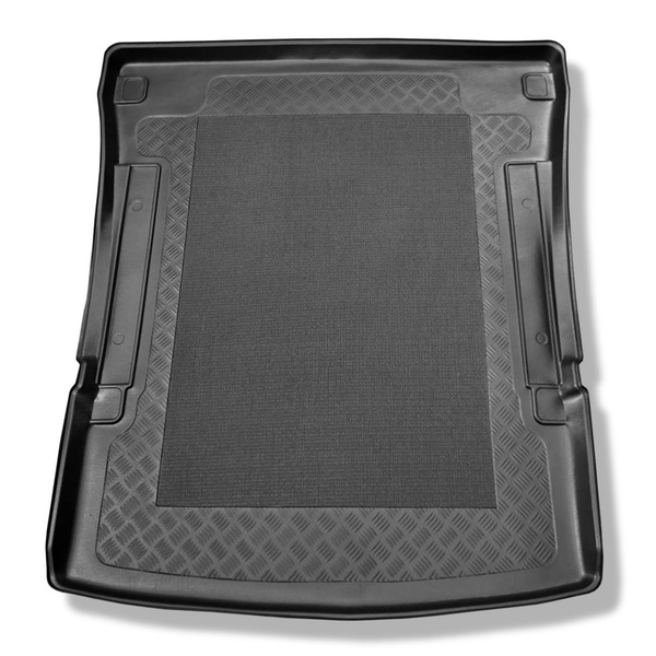 Méretre készült csomagtérszőnyegek: Volkswagen Caddy IV Maxi Van (10.2007-10.2020) - Trendline, Comfortline, Highline; 5/7 hely; a második sor ülés mögött