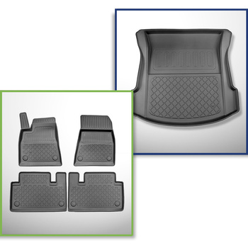 Csomagtérszőnyeg - és autószőnyegkészlet TPE: Tesla Model 3 Szedán (07.2017-....