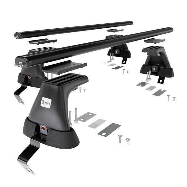 Alap tetőcsomagtartó, amely alkalmazható a: Renault Clio mk IV Hatchback (2013-2019) - fekete - rögzítő elemek nélkül - alumínium