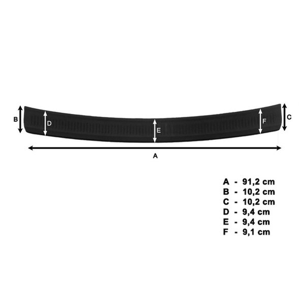 Fekete burkolat hátsó lökhárítóra Toyota Auris Hatchback (5 ajtó) - (2012-2015)