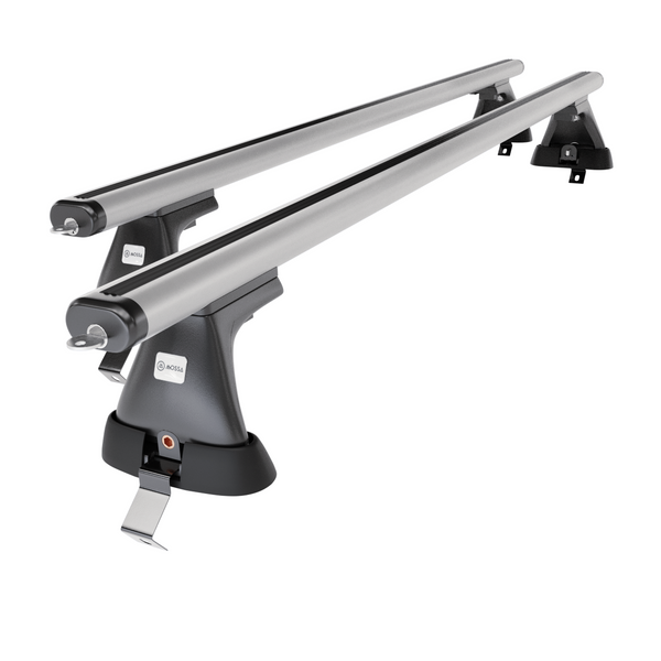 Alap tetőcsomagtartó, amely alkalmazható a: Opel Insignia Liftback (2009-2017) - ezüst - rögzítő elemek nélkül - alumínium