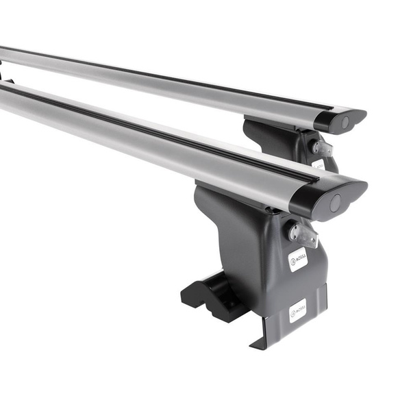 Alap tetőcsomagtartó, amely alkalmazható a: Hyundai Accent mk II Szedán (2003-2005) - ezüst - rögzítő elemek nélkül - alumínium