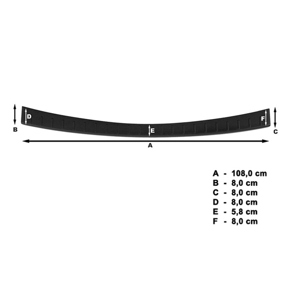 Fekete burkolat hátsó lökhárítóra Mitsubishi ASX SUV (2010-2012)