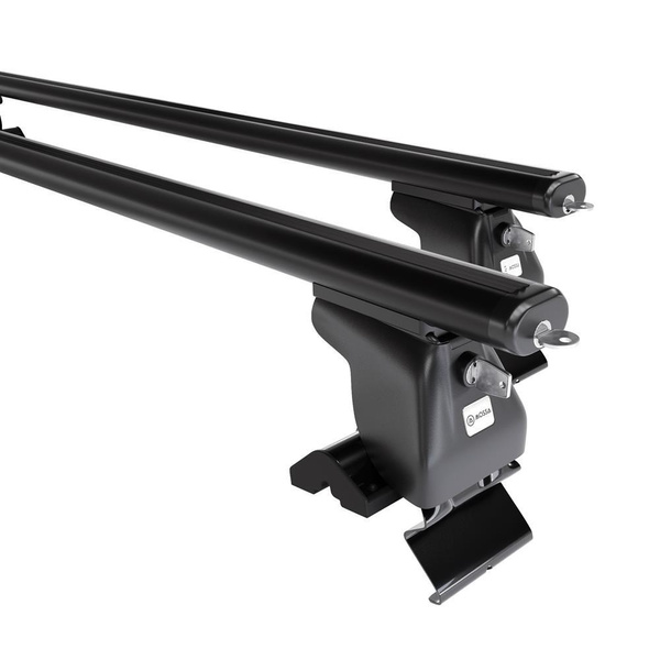 Alap tetőcsomagtartó, amely alkalmazható a: Nissan Almera mk II Szedán (2000-2006) - fekete - rögzítő elemek nélkül - alumínium