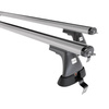 Alap tetőcsomagtartó, amely alkalmazható a: Alfa Romeo Giulietta Hatchback (2010-2020) - ezüst - rögzítő elemek nélkül - alumínium