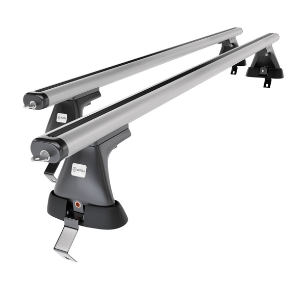 Alap tetőcsomagtartó, amely alkalmazható a: Opel Astra K mk V Hatchback (2016-2022) - ezüst - rögzítő elemek nélkül - alumínium