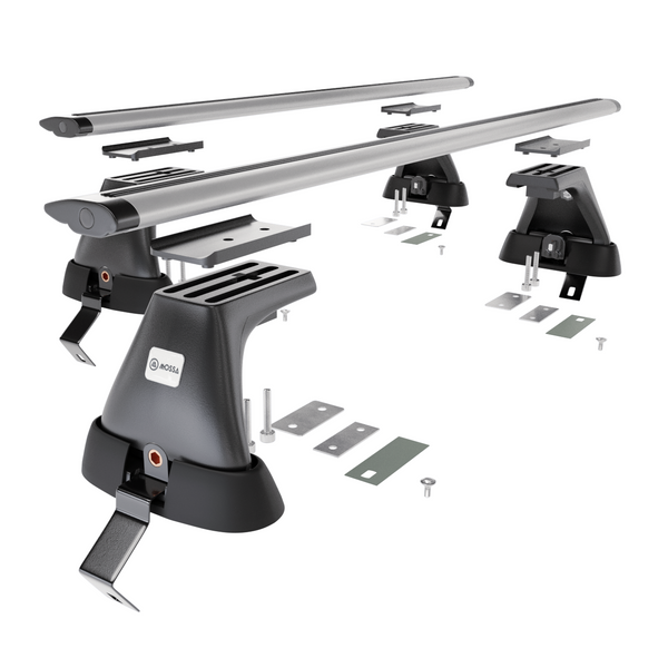 Alap tetőcsomagtartó, amely alkalmazható a: Ford Focus C-Max Hatchback (2011-2019) - ezüst - rögzítő elemek nélkül - alumínium