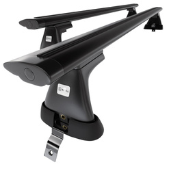 Alap tetőcsomagtartó, amely alkalmazható a: Renault Sandero Hatchback (2008-2013) - fekete - rögzítő elemek nélkül - alumínium