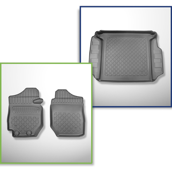 Csomagtérszőnyeg - és autószőnyegkészlet TPE: Suzuki Jimny II GJ Pro SUV (2021-....) - két hely; szintén Pro verzió; manuális sebességváltóval