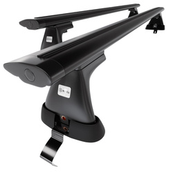 Alap tetőcsomagtartó, amely alkalmazható a: Volkswagen Passat B7 Szedán (2010-2014) - fekete - rögzítő elemek nélkül - alumínium