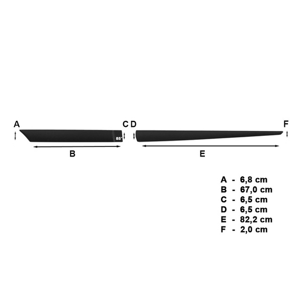 Fekete autó oldallécek Chevrolet Spark Hatchback (2009-2015)