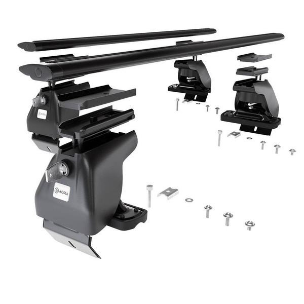 Alap tetőcsomagtartó, amely alkalmazható a: Renault Captur I SUV (2013-2019) - fekete - rögzítő elemek nélkül - alumínium