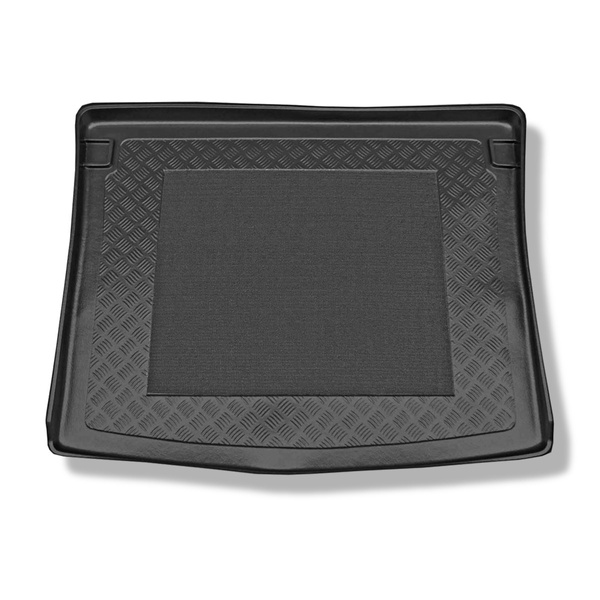 Méretre készült csomagtérszőnyegek: Volkswagen Caddy Startline Kombi (2003-10.2020) - 5 hely; lemez a csomagtartó oldalfalain