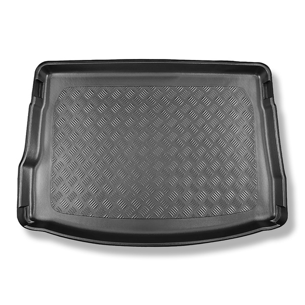 Méretre készült csomagtérszőnyegek: Seat Leon IV KL Hatchback (03.2020-....) - felső csomagtartó; mozgó padló legmagasabb pozícióban; szintén hibridhez