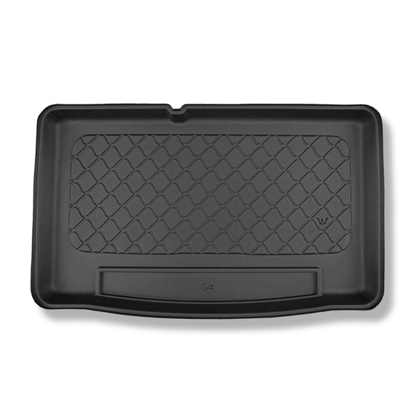 Méretre készült csomagtérszőnyegek: Volkswagen e-up! Hatchback (09.2019-2023) - alsó csomagtartó; mozgó padló legalacsonyabb pozícióban