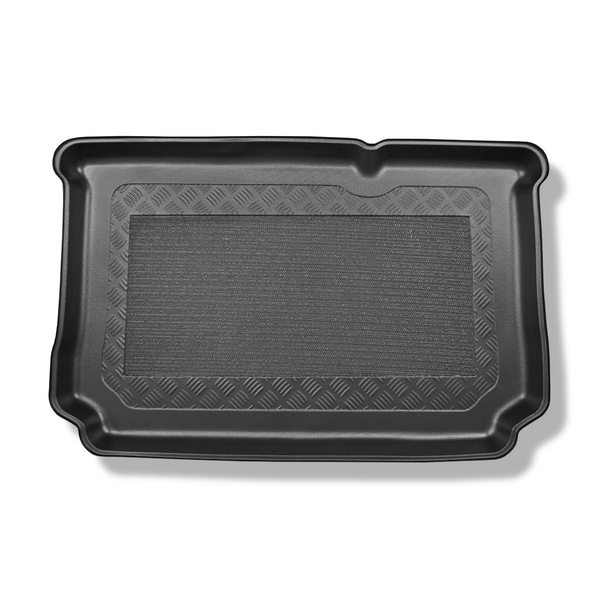 Méretre készült csomagtérszőnyegek: Ford Fiesta VIII Hatchback (07.2017-2023) - alsó csomagtartó; mozgó padló nélküli csomagtartó modellek; szintén Mild Hybrid