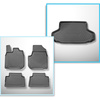 Csomagtérszőnyeg - és autószőnyegkészlet TPE: Honda e Hatchback (03.2020-2024)