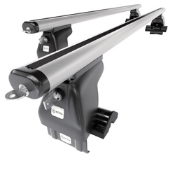 Alap tetőcsomagtartó, amely alkalmazható a: Ford Focus mk I Szedán (1998-2004) - ezüst - rögzítő elemek nélkül - alumínium