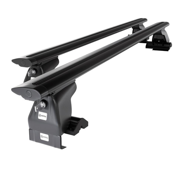 Alap tetőcsomagtartó, amely alkalmazható a: Mazda 6 mk II Hatchback (2008-2012) - fekete - rögzítő elemek nélkül - alumínium