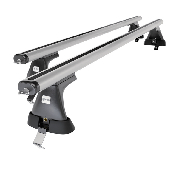 Alap tetőcsomagtartó, amely alkalmazható a: Ford Mondeo mk V Szedán (2014-2022) - ezüst - rögzítő elemek nélkül - alumínium