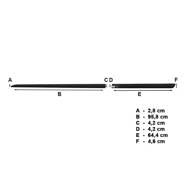 Fekete autó oldallécek Suzuki Swift Hatchback (5 ajtó) - (2010-2016)