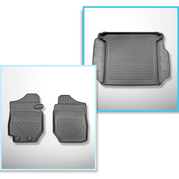 Csomagtérszőnyeg - és autószőnyegkészlet TPE: Suzuki Jimny II GJ Pro SUV (2021-....) - két hely; szintén Pro verzió; manuális sebességváltóval