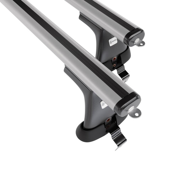 Alap tetőcsomagtartó, amely alkalmazható a: Alfa Romeo Giulietta Hatchback (2010-2020) - ezüst - rögzítő elemek nélkül - alumínium