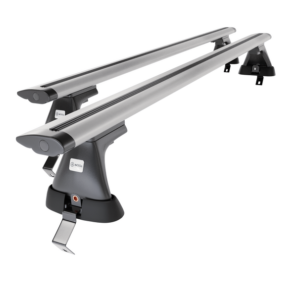 Alap tetőcsomagtartó, amely alkalmazható a: Ford Focus C-Max Hatchback (2011-2019) - ezüst - rögzítő elemek nélkül - alumínium