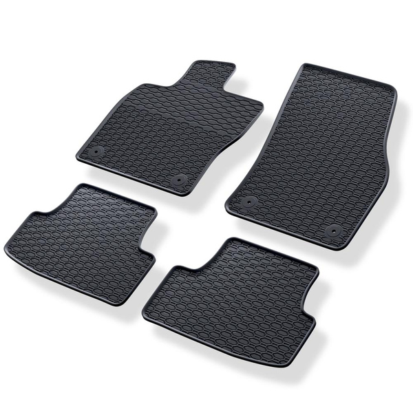 Autós gumiszőnyegek: Audi Q2 SUV (2016-....) - fekete - 4 db