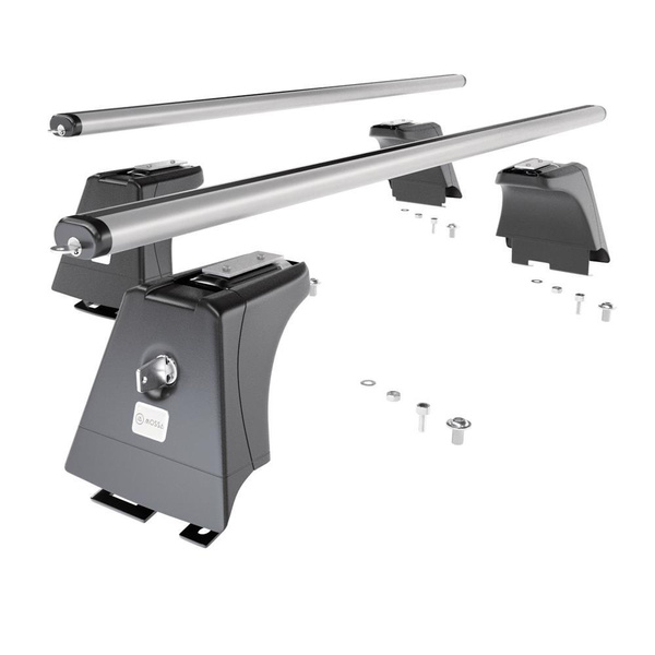 Alap tetőcsomagtartó, amely alkalmazható a: Toyota Avensis mk III Kombi (2009-2019) - ezüst - rögzítő pontok - alumínium