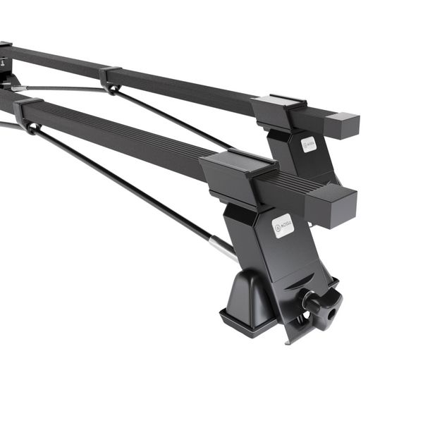 Alap tetőcsomagtartó, amely alkalmazható a: Opel Astra G mk II Szedán (1998-2009) - fekete - rögzítő pontok - acél