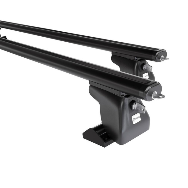 Alap tetőcsomagtartó, amely alkalmazható a: Jeep Commander SUV (2006-2010) - fekete - T-profil - alumínium