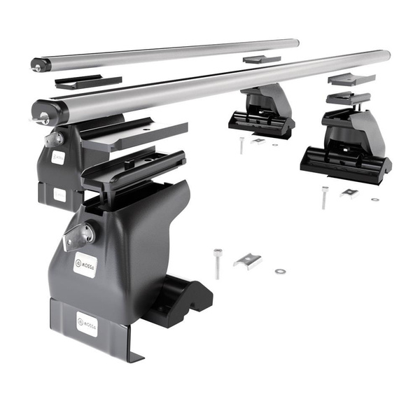 Alap tetőcsomagtartó, amely alkalmazható a: Chevrolet Spark Hatchback (2005-2009) - ezüst - rögzítő elemek nélkül - alumínium