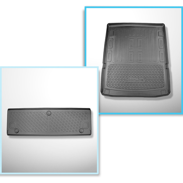 Csomagtérszőnyeg - és autószőnyegkészlet TPE: Volkswagen Caddy V Maxi Van (11.2020-....) - 7 hely; a második sor ülés mögött