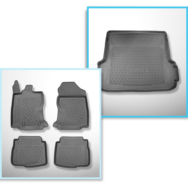 Csomagtérszőnyeg - és autószőnyegkészlet TPE: Subaru Outback VI (BT) Kombi (05.2021-....) - Subwooferrel / Subwoofer nélkül