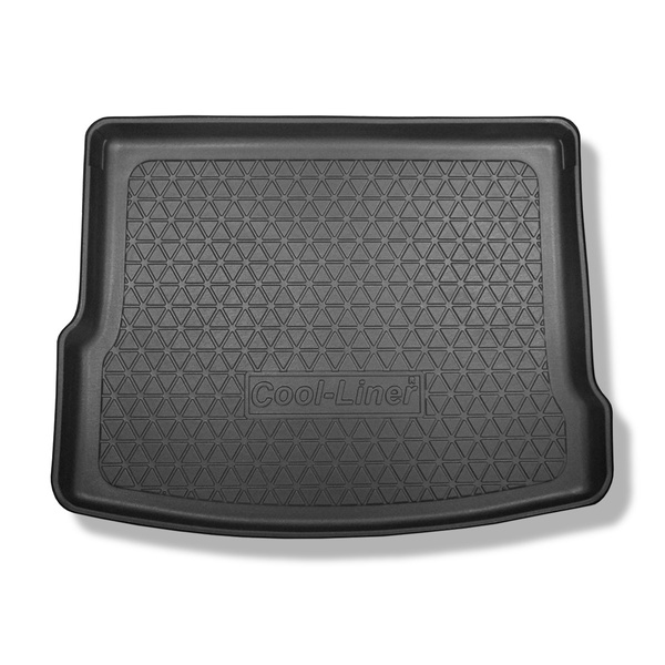 Méretre készült csomagtérszőnyegek: Volkswagen Tiguan II SUV (05.2016-....) - felső csomagtartó (egyenes rakodási szegély); mozgó padló legmagasabb pozícióban; nem a eHibrid verzióhoz