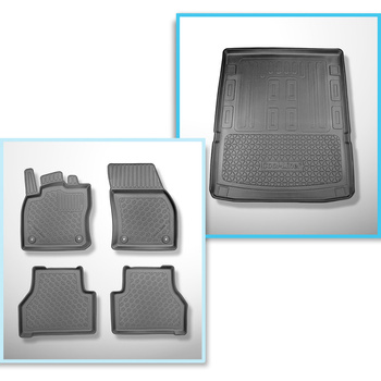 Csomagtérszőnyeg - és autószőnyegkészlet TPE: Volkswagen Caddy V Maxi Van (11.20